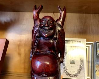 #32	Rosewood Teak Japanese Laughing Buddha - 12" Tall	 $30.00 

