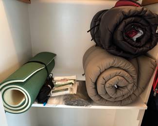 Sleeping bags and camping supplies.....