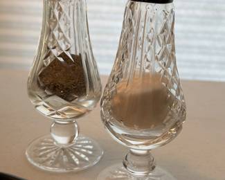 Waterford salt/pepper shakers