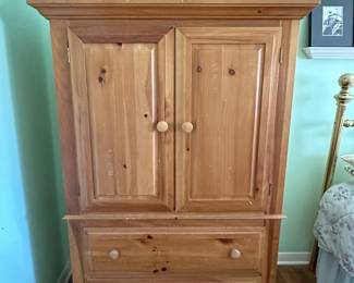 Pine wardrobe cabinet and......