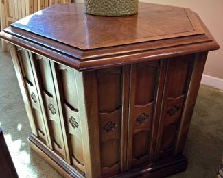 MCM Drexel walnut side table