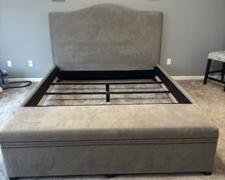 Pottery Barn King size bed frame and matching blanket chest