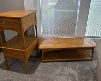 Three piece tiger oak living room set hand made 
