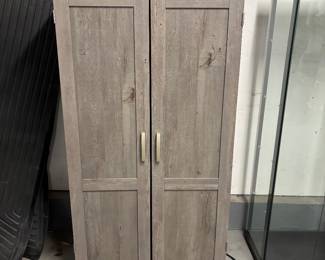 Awesome craft table, opens up and out on wheels!