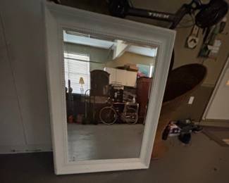 52” white mirror