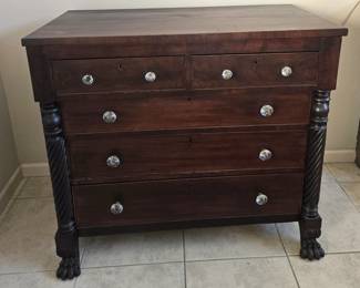 Empire style mahogany chest.