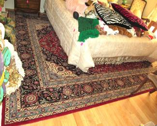 Kashmiry Kashan wool rug hand-woven 9' 1" x 12' 6"