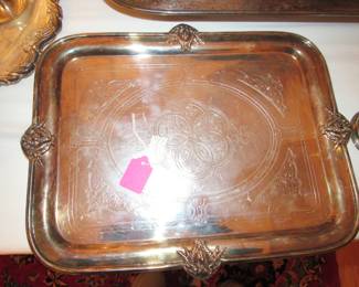 Victorian silverplate tray 