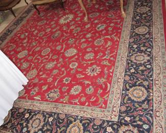 Kashmiry Kashan wool hand woven rug 11' 2" x 15' 7"