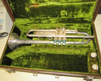 Vintage silver trumpet