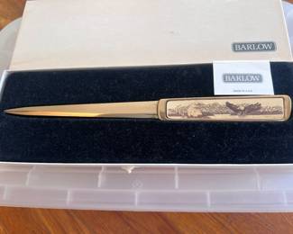 BARLOW GOLD EAGLE LETTER OPENER