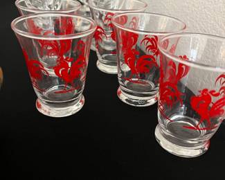 Vintage Libbey Rooster juice glasses