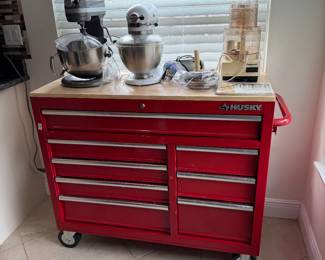 Husky work bench cabinet