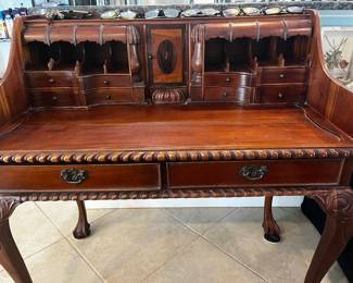 Solid mahogany secretary desk