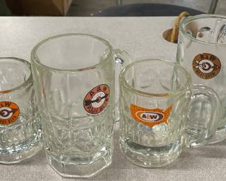 Collection of a NW root beer mugs for freezing