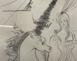 Salvador Dali etching