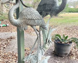 Amazing Bronze Crane Fountain…approximately 6 foot tall! Will NOT be 50% off. 