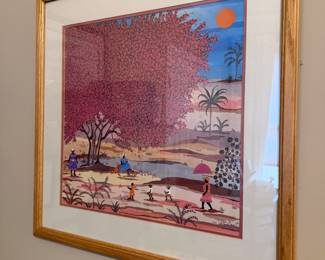 Vintage framed print - Rita Genet, 1980's