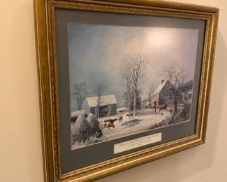 George Durrie "Farmyard in Winter" gifted print from The President and Mrs. Ford