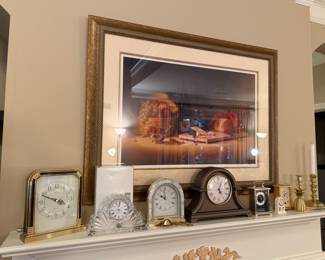 William Ewing III 'Sunday Brunch' along with collection of clocks