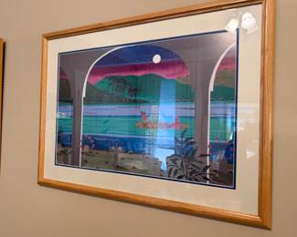 Vintage framed print - Rita Genet, 1980's 