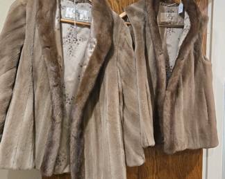 Vintage mink coat & vest
