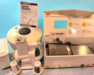Salad Making Supplies Lettuce Spinner, Mandoline  Salad Shooter 