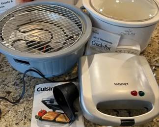 Cuisinart Sandwich Maker, Crock Pot Rival Indoor Grill
