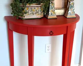 DemiLune Wood Table  Complementing Decor