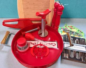 Kitchen Essentials Gadgets In Red