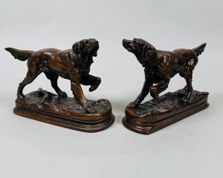 Pair Of Wunderly Brothers (Pittsburg) Golden Retriever Sculptures, C. 1940