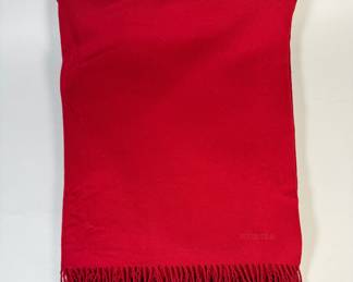 Hermes Red Cashmere Throw Blanket