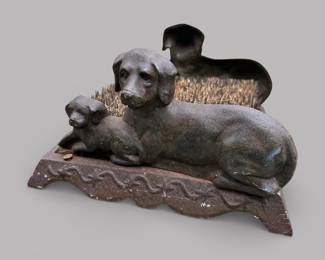 Cast Iron Boot Scrape/Clean With Dogs