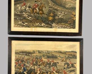 Charles Hunt (British, 1803-1877), Sporting Scene Colored Lithographs, C. Late 19th Century (2)