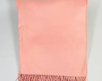 Loro Piana Coral/Peach Cashmere Throw Blanket