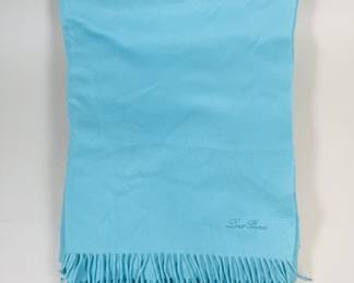 Loro Piana Light Blue Cashmere Throw Blanket