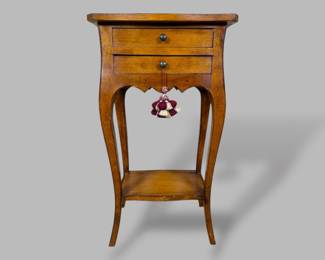 Italian Buying & Design Louis XV Style Two Drawer Side Table, Modern