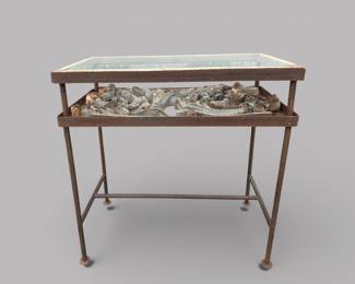 Cast Iron Architectural Element Mounted On A Table