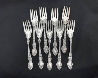 Antique Sterling Salad Forks Violet by Wallace 237 Grams