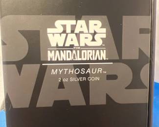 Star Wars Mandalorian 2 oz pt999 Silver