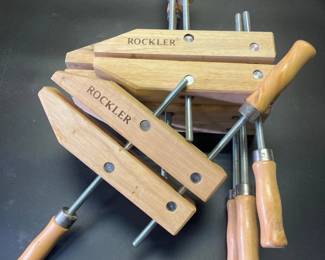 9 FourRocklerHandScrewWoodClampsinTwoSizes