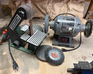 12 CraftsmanBenchGrinderandCentralMachineryBeltSander