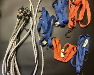 39 FiveCamBuckleTieDownsandSevenBungeeCords