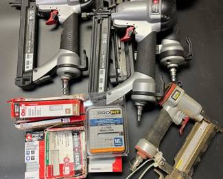 56 PorterCableandCentralMachineryPneumaticBradandPinNailers