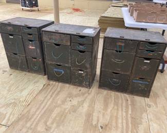 3 US military camp desk drawers