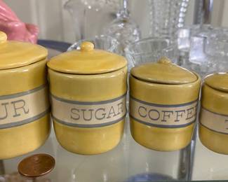 Mini ceramic canister set