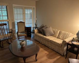 Ethan Allen sleeper sofa, EA drop leaf coffee table