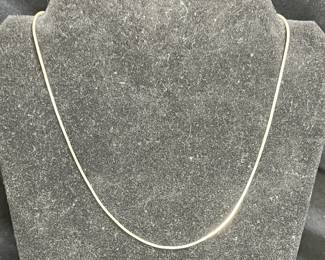 18" Liquid sterling Silver Necklace
