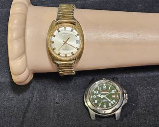 2 Vintage Timex Analog Digital Watches