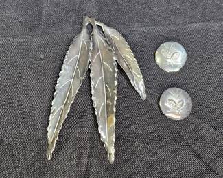 3 Stuart Nye Signed Sterling Silver Brooches